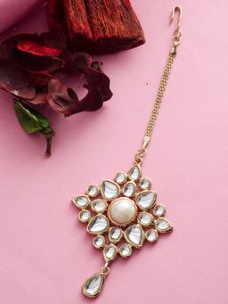 Estele - Gold Plated Traditional Kundan Maang Tikka for Women