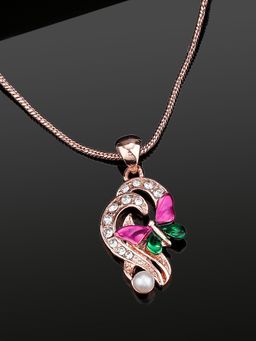 Estele - Rose Gold Plated Beautiful Butterfly shaped Pendant for Women