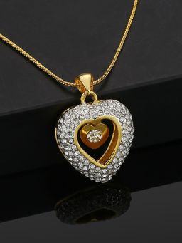Estele - Gold Plated Dancing Heart Designer Pendant for Women