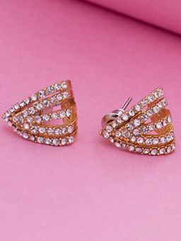Estele - Gold Plated Sparkling Earrings for Girls/Women