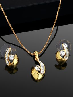 Estele - Gold Plated Trendy Classic Designer Necklace Set for Women