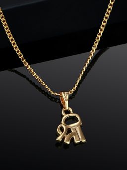 Estele - Gold Plated Divine Shree Pendant for Women / Girls