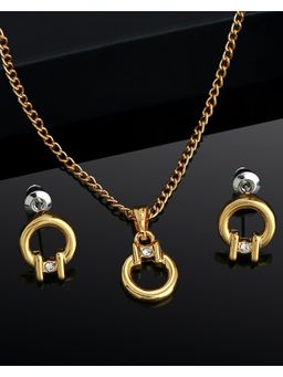 Estele - Gold Plated Classic Loop Designer Necklace Set for Women