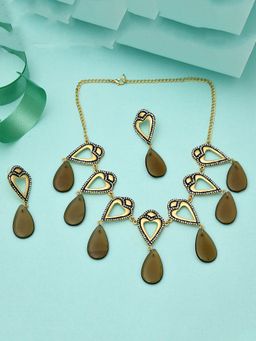Estele - Gold Plated Beautiful Designer Necklace Set for Women