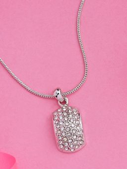 Estele - Rhodium Plated Beautiful Pendant with Austrian Crystals for Women