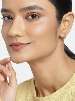 Estele - Gold Plated CZ Infinity Designer Stud Earrings for Women