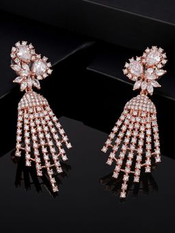 Estele - Rose Gold Plated CZ Twinkling Earrings for Women