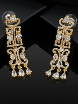 Estele - Gold Plated CZ Fascinating Earrings for Women