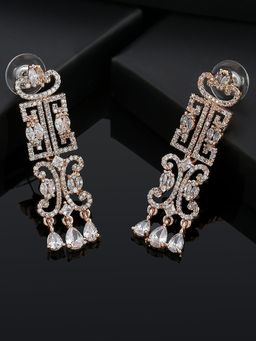 Estele - Rose Gold Plated CZ Fascinating Earrings for Women