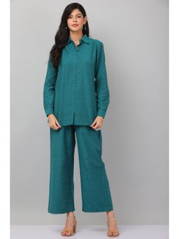 Kaanchie Nanggia - Green Causal Wear Shirt & Pants (Set of 2)
