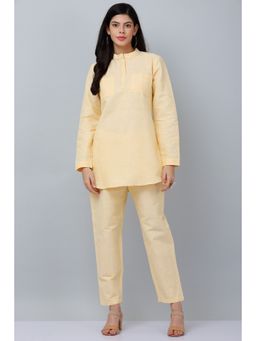 Kaanchie Nanggia - Yellow Causal Wear Shirt & Pants (Set of 2)