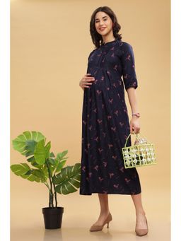 Lovely Mom's - Women Cotton Maxi Maternity Wear With 2 Side Zippers