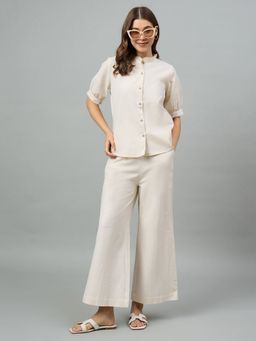 Style Quotient - Women Cotton Ivory Co-Ords Set