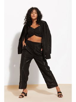 Urban Sundari - Solid Black Co-Ord Set