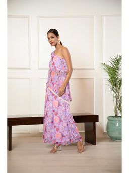 Urban Sundari - Printed Purple Co-Ord Set