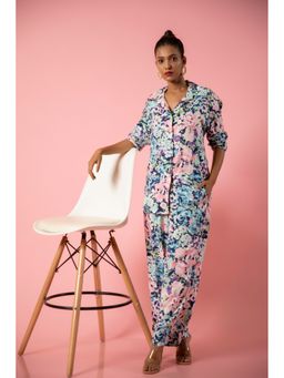 Urban Sundari - Printed Blue Co-Ord Set