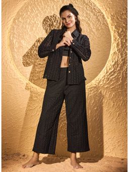 Urban Sundari - Self Design Black Co-Ord Set