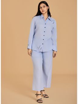 Urban Sundari - Solid Blue Co-Ord Set