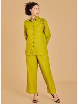 Urban Sundari - Solid Green Co-Ord Set