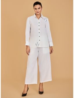 Urban Sundari - Solid White Co-Ord Set