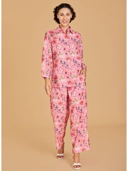 Urban Sundari - Printed Pink Co-Ord Set