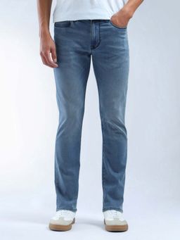 Flying Machine - Slash Slim Straight Fit F-Lite Jeans-Blue