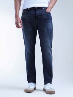 Flying Machine - Slash Slim Straight Fit Authentic Premium Jeans-Blue