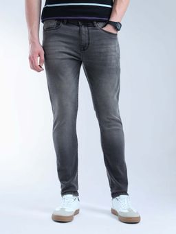 Flying Machine - Slash Slim Straight Fit Authentic Premium Jeans-Grey