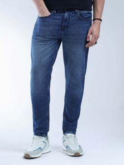 Flying Machine - Mankle Relaxed Straight Fit Flex Knit-Max Jeans-Blue