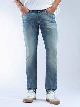 Flying Machine - Freddie Slim Straight Fit Authentic Signature Jeans-Blue