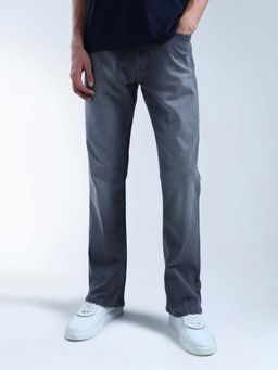 Flying Machine - Bruce Bootcut Fit Stone Washed Jeans-Grey