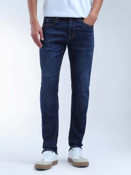 Flying Machine - Slash Slim Straight Fit Authentic Premium Jeans-Blue