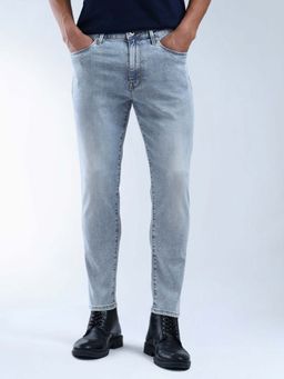 Flying Machine - Mankle Relaxed Straight Fit F-Lite Jeans-Blue