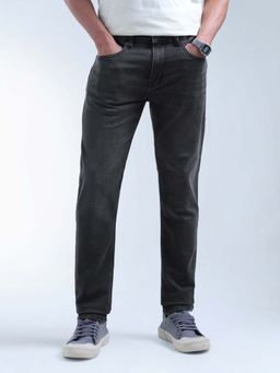 Flying Machine - Slash Slim Straight Fit Whiskered Jeans-Grey
