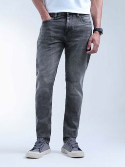 Flying Machine - Mankle Relaxed Straight Fit Capsule Jeans-Grey