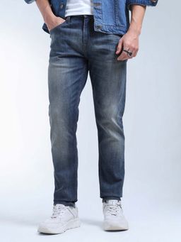 Flying Machine - Slash Slim Straight Fit Capsule Jeans-Blue