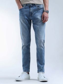 Flying Machine - Slash Slim Straight Fit Capsule Jeans-Blue