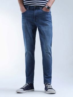 Flying Machine - Mankle Relaxed Straight Fit Capsule Jeans-Blue