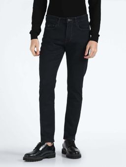 Flying Machine - Slash Slim Straight Fit Jeans-Black