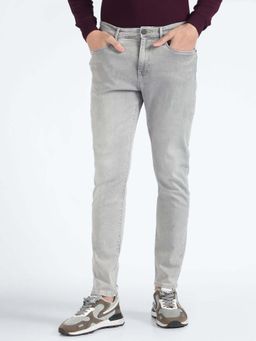 Flying Machine - Slash Slim Straight Rinsed Jeans-Grey