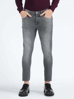 Flying Machine - Morrison Skinny Cropped Jeans-Grey