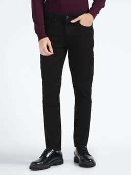 Flying Machine - Slash Slim Straight Twill Jeans-Black