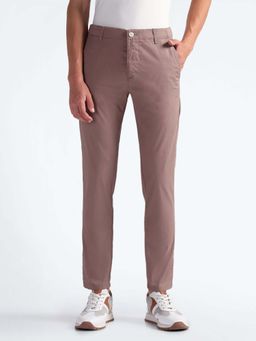 Flying Machine - Slash Slim Straight Solid Trousers-Pink