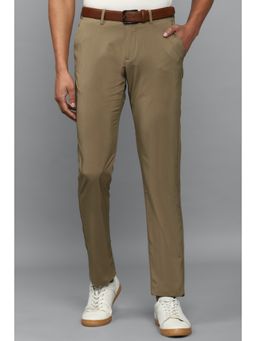 Allen Solly - Men Brown Slim Fit Textured Casual Trousers