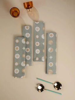 Freedom Tree - Celestial Sky Cotton Lunar Gold Dinner Napkin