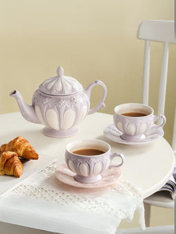 Smokey Cocktail - French Retro Porcelain High Tea Cup & Saucer