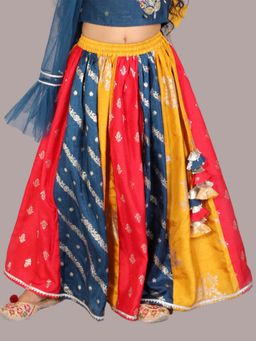 Lil Drama - Girls Multi-Color Polyester Printed Lehenga