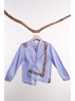 nona - Lavender Lehr Solid Angrakha Shirt