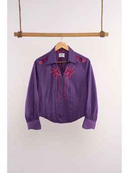 nona - Purple Lehr Corset Shirt