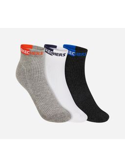 SKECHERS - Mens Half Terry Ankle Socks (Pack of 3) (L)